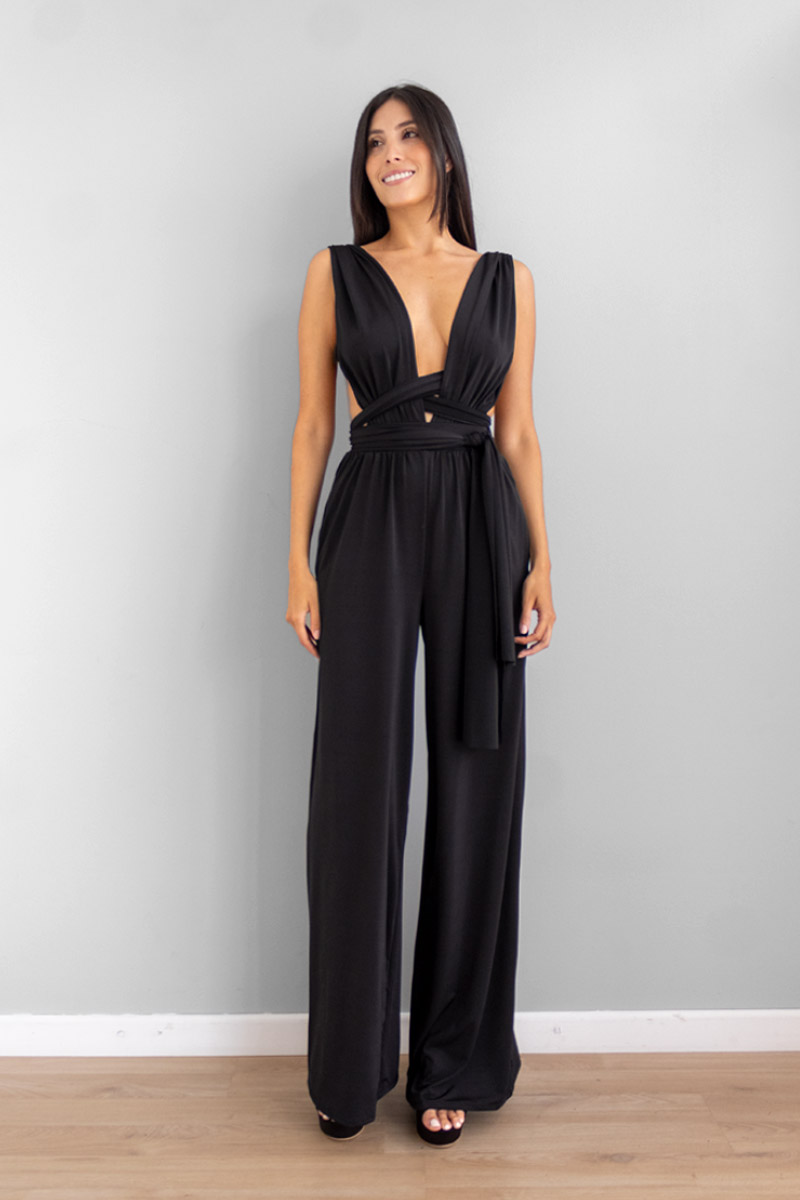 Enterizo Top Varias Formas Negro