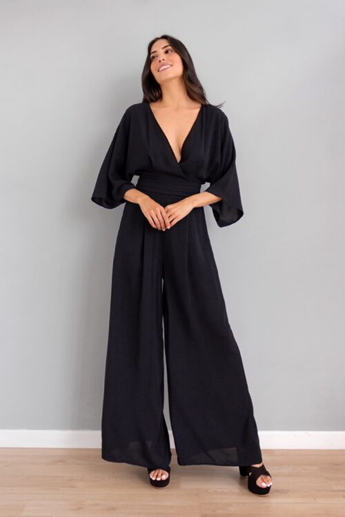 Jumper Manga Amplia Negro