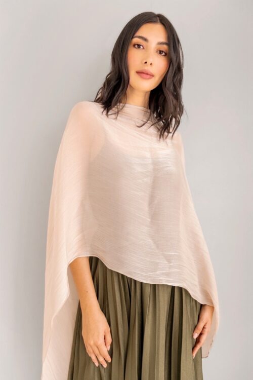Pañoleta En Seda Beige