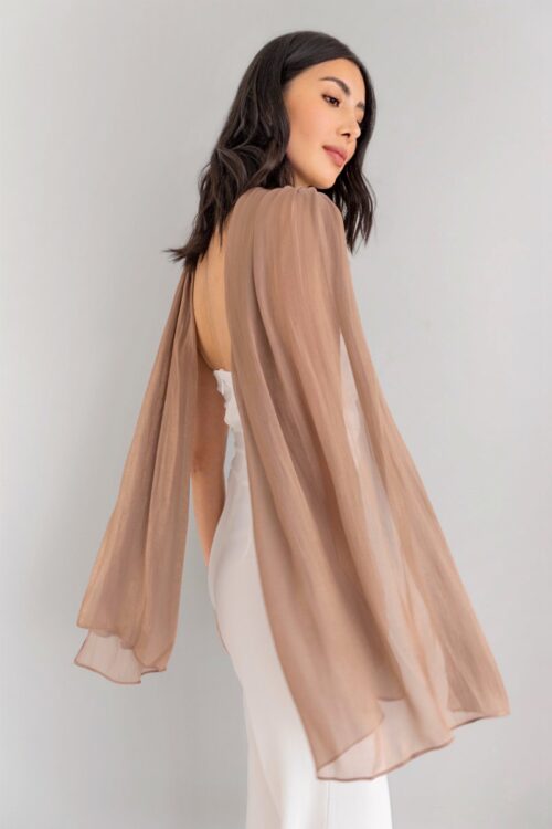 Pañoleta En Seda Marron