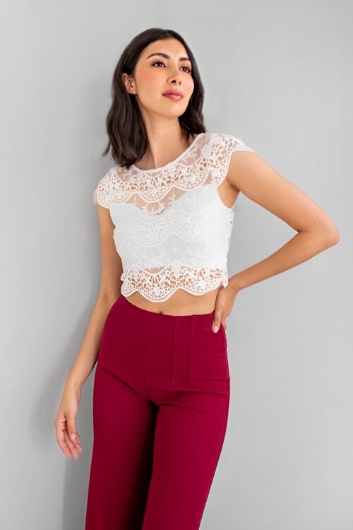 Top Bordado Blanco