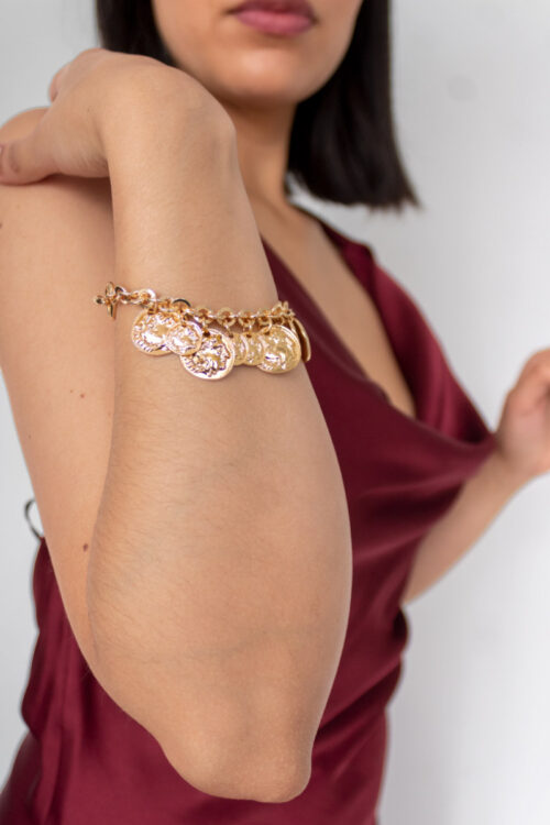 Pulsera Monedas Doradas