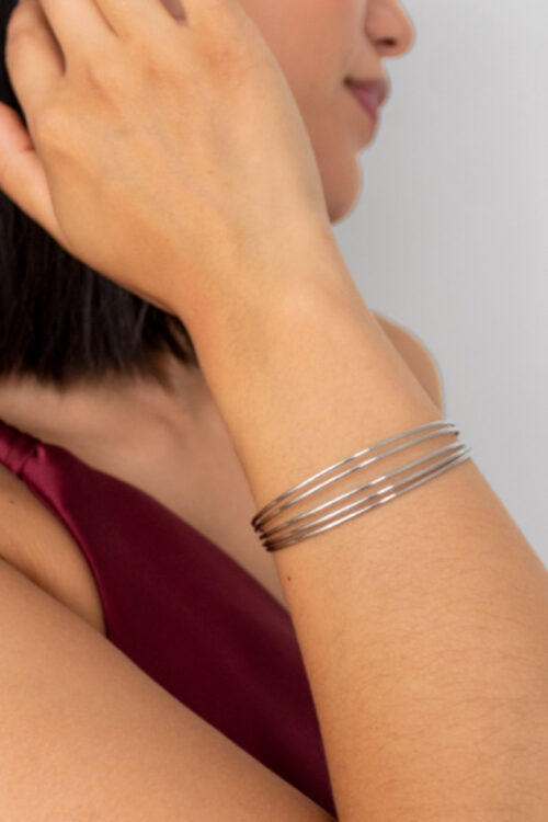 Pulsera Aros Plateados