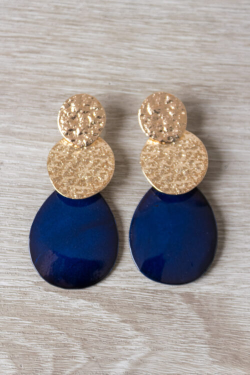 Aretes Textura Azul