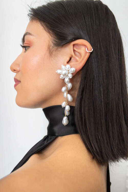 Aretes Largos Perlas