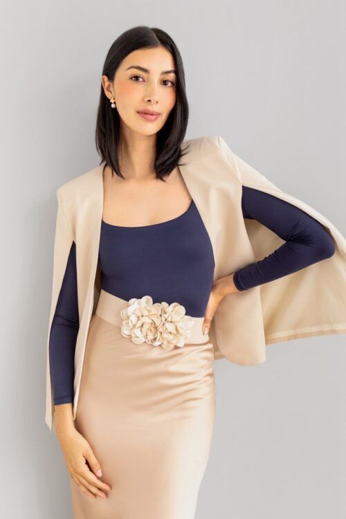 Blazer Capa Nude