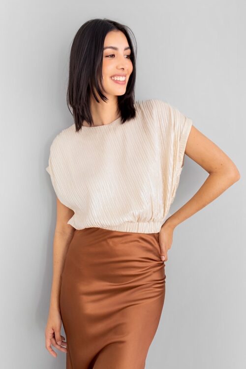 Blusa Textura Marfil