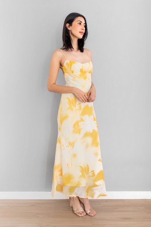 Vestido Print Floral Amarillo