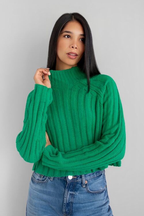 Sweater Cuello Alto Verde -50%