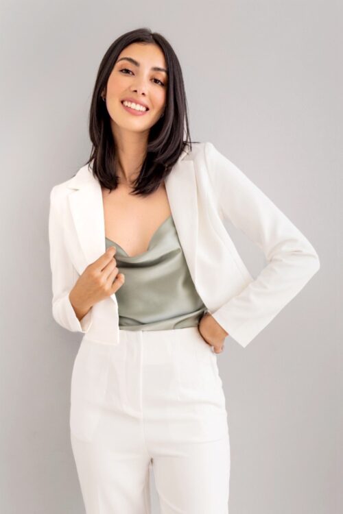 Blazer Corto Blanco