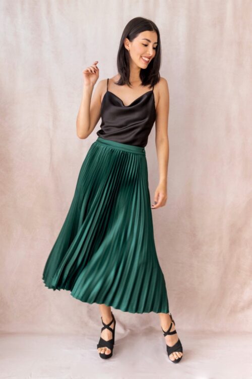 Falda Plisada Verde