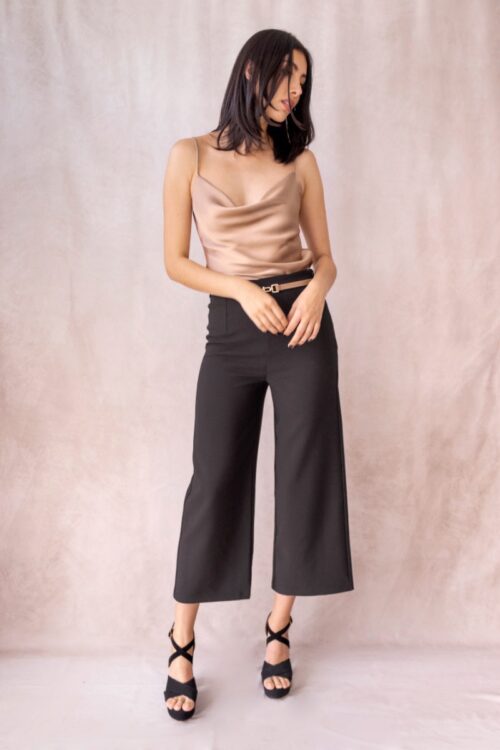 Culotte Tiro Alto Con Cinturon Negro