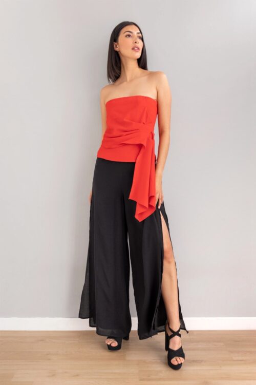 Pantalon Abertura Lateral Negro