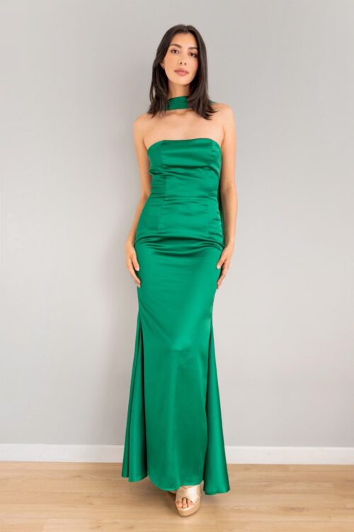 Vestido Strapless Sirena Esmeralda