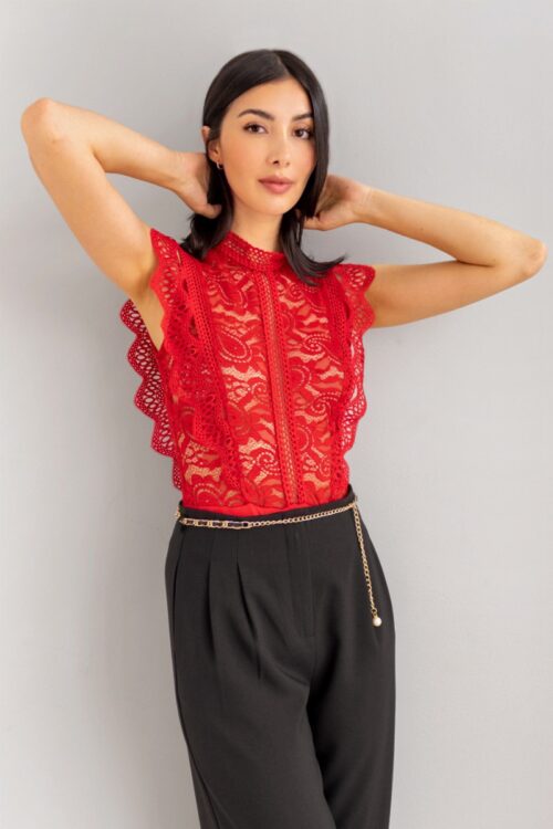 Body Bordado Rojo