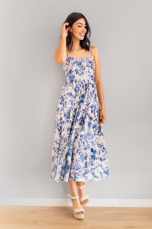 Vestido Floral Azul