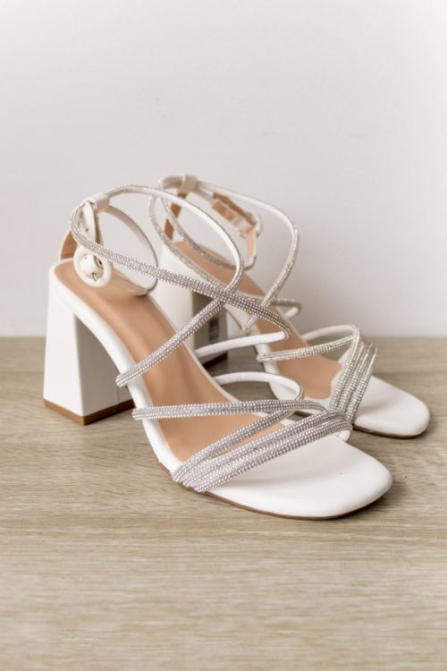 Sandalias Brillo Blanco