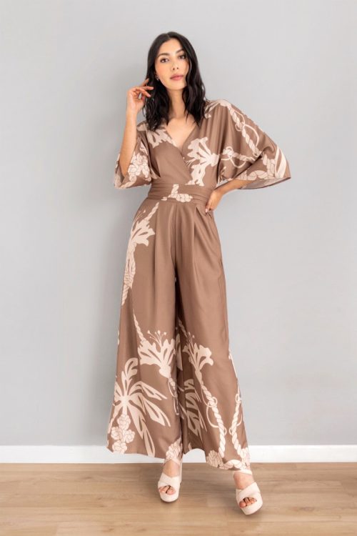 Jumper Manga Amplia Print Nude