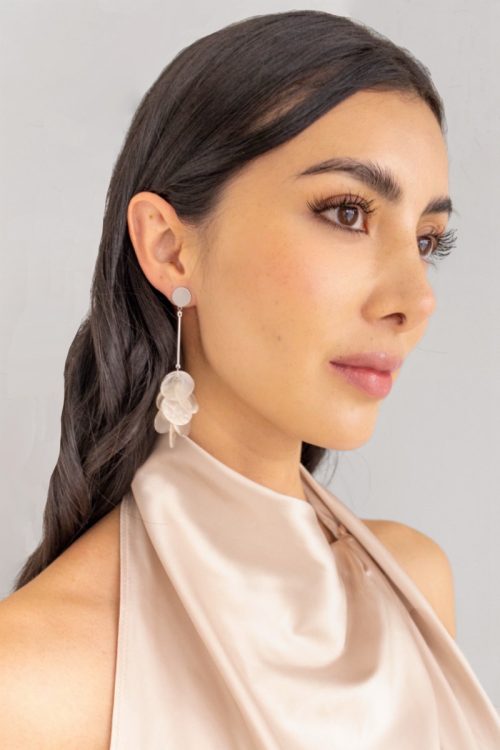 Aretes Monedas Nacar Plateados