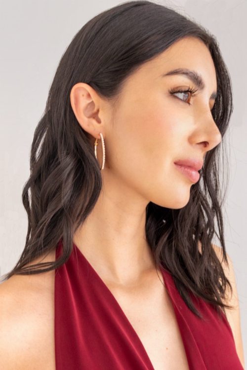 Aros Apliques Mini Perlas Doradas