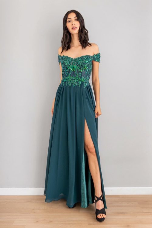 Vestido Top Bordado Verde