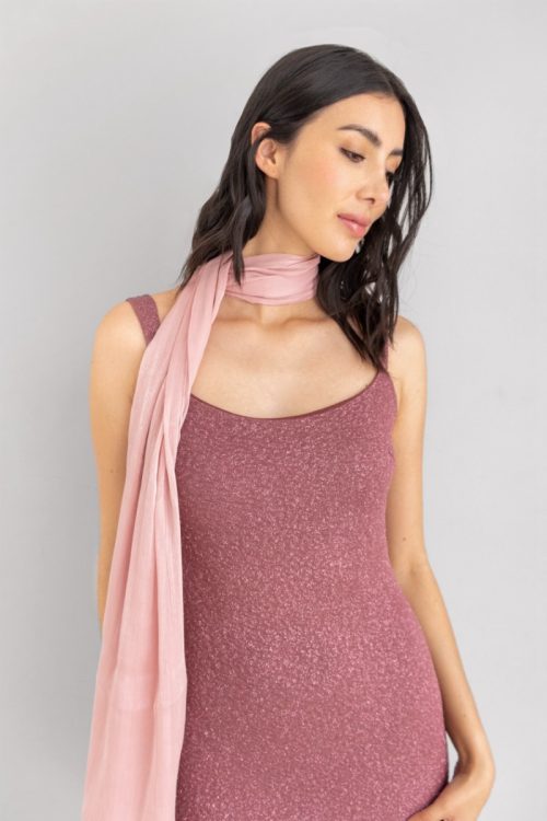 Pañoleta en Seda Rosado