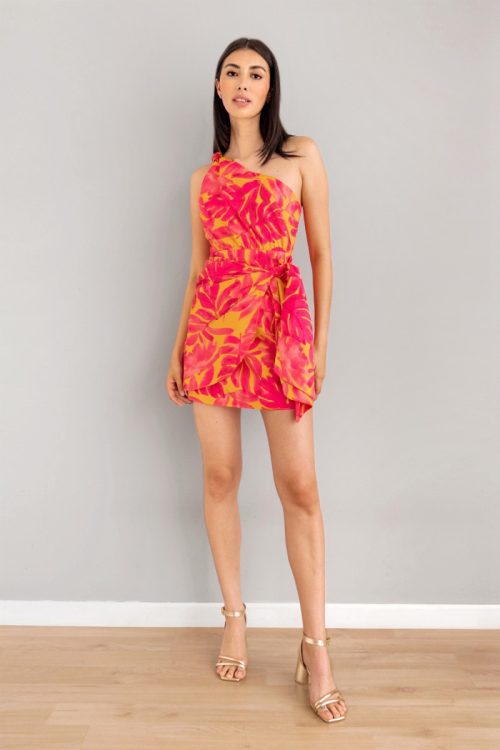 Vestido Lazo Cruzado Print Calido
