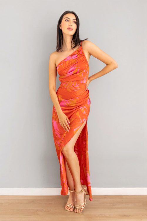Vestido Asimetrico Print Calido