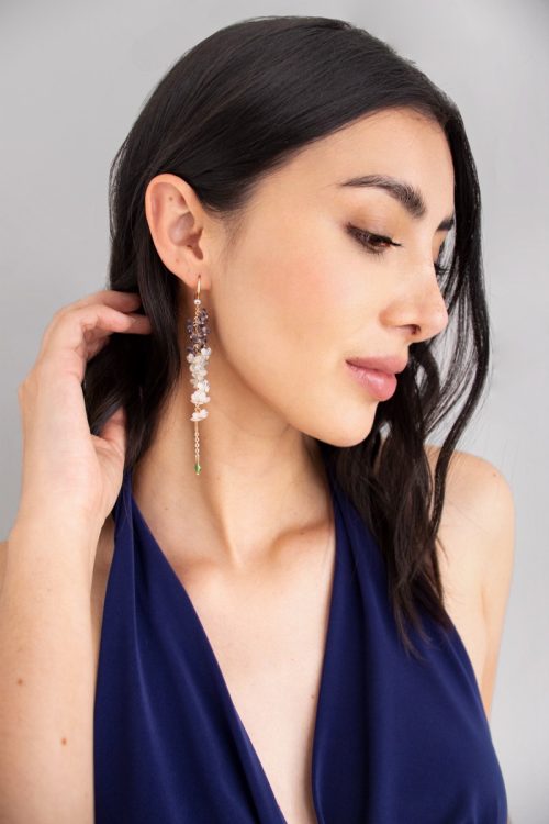 Aretes Mini Flores Azules