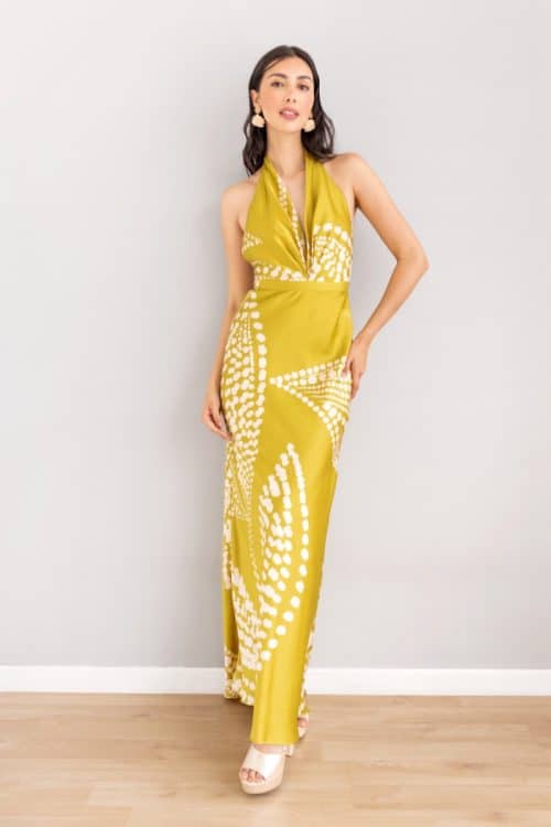 Vestido Top Drapeado Print Limon