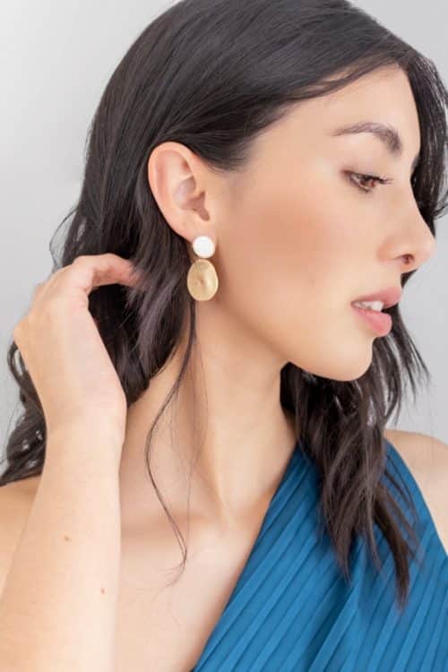 Aretes Forma Circular Dorado