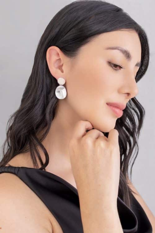 Aretes Forma Circular Plata