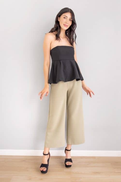 Pantalon Culotte Verde Olivo