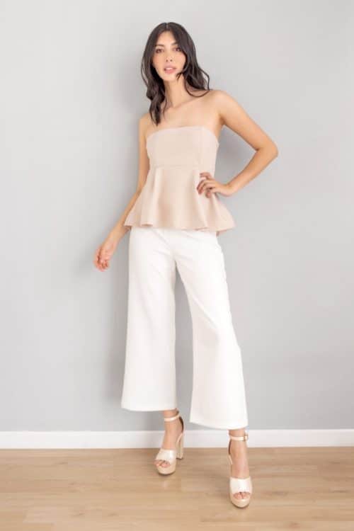 Pantalon Culotte Blanco